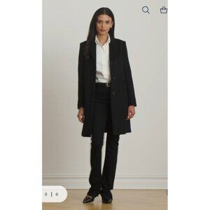 Lauren Ralph Lauren Women’s Navy Wool Blend Coat Size 4 Classic Tailored Jacket